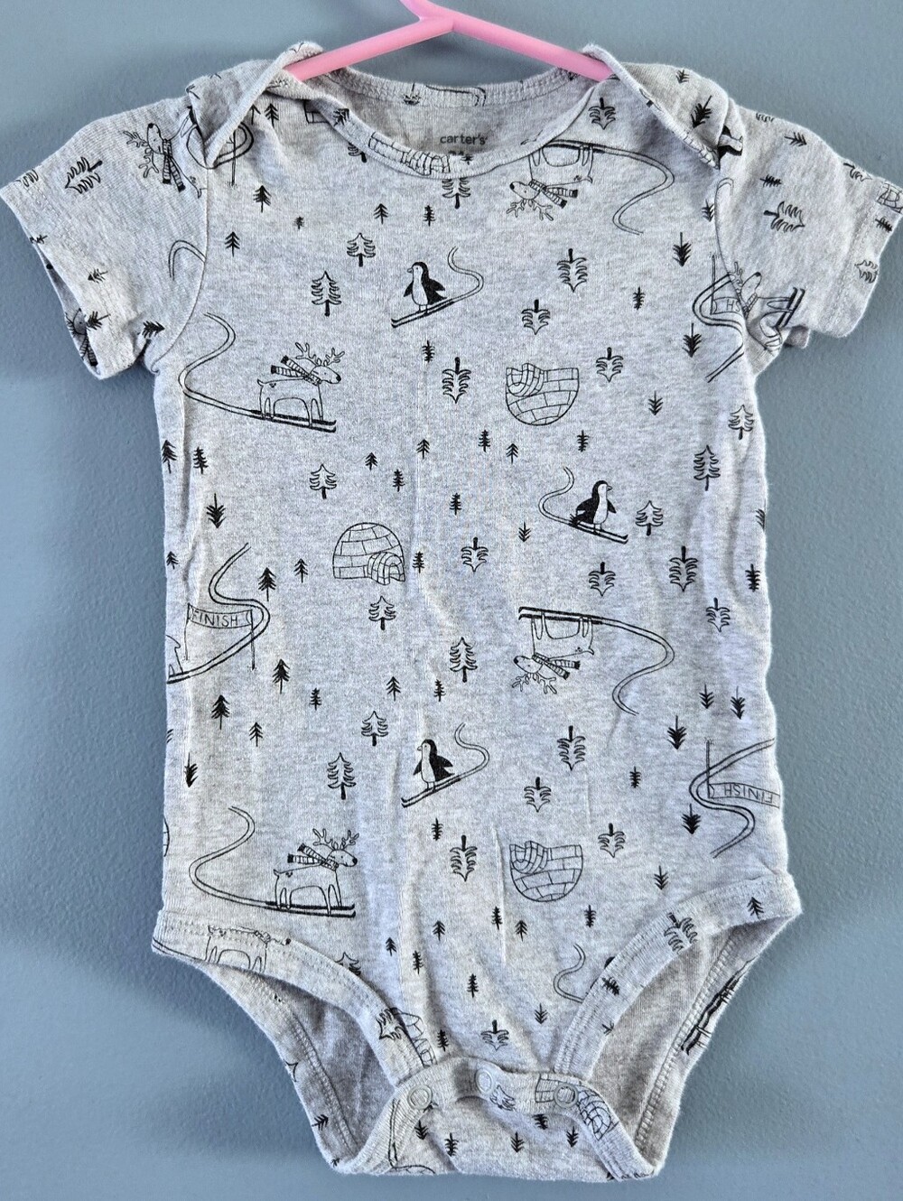 Winter Theme Short Sleeve Bodysuit by Carter's 24m